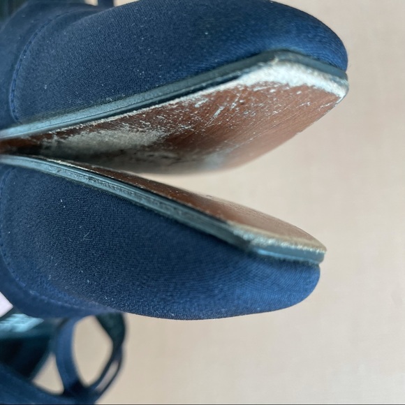 Stuart Weitzman Size 6 black suede/silk pumps - Picture 5 of 6